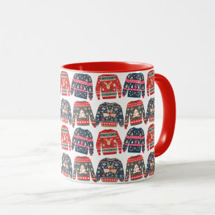Ugly Christmas Sweaters Pattern Tasse