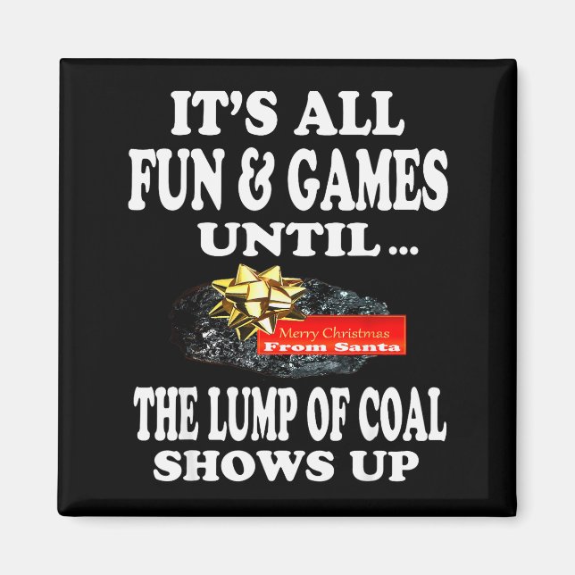 Ugly Christmas T Shirt Naughty Kid Men Women Lump  Magnet (Vorne)