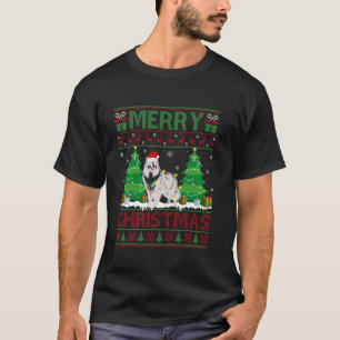 Ugly Christmas Tree Lighting Rough Collie Dog Ugly T-Shirt