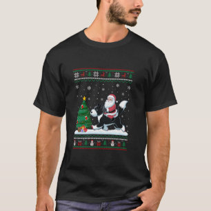 Ugly Christmas Tree Lights Santa Riding Toy Fox Te T-Shirt