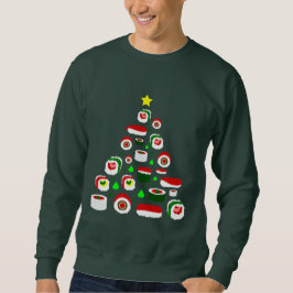 ugly christmas tree sushi sweatshirt