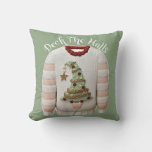 Ugly Christmas Tree Sweater Throw Kissen