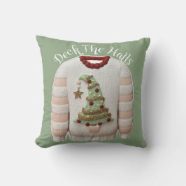 Ugly Christmas Tree Sweater Throw Kissen