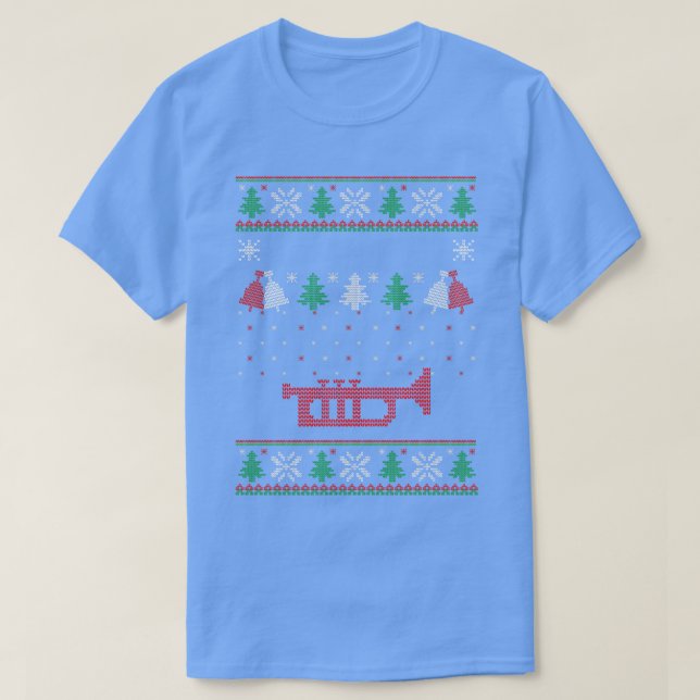 Ugly Christmas Trumpet T-Shirt (Design vorne)