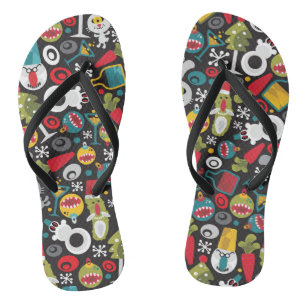 Ugly Christmas und Happy New Year Flip Flops
