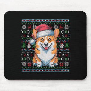 Ugly Corgi Dog liebt Xmas Sweater Weihnachten Mousepad