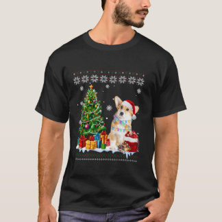 Ugly Corgi Dog Weihnachtsmannmütze Weihnachtsbaum T-Shirt