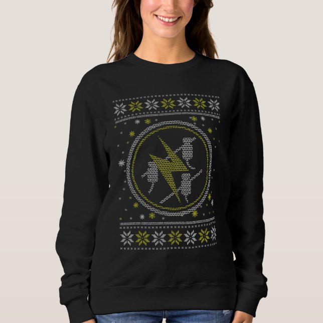 Ugly Electrician Motif Christmas Time Christmas Ev Sweatshirt (Vorderseite)