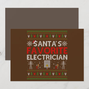 Ugly Electrician Xmas Geschenk Santa Lieben Electr Einladung