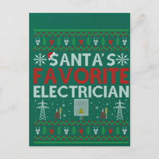 Ugly Electrician Xmas Geschenk Santa Lieben Electr Postkarte