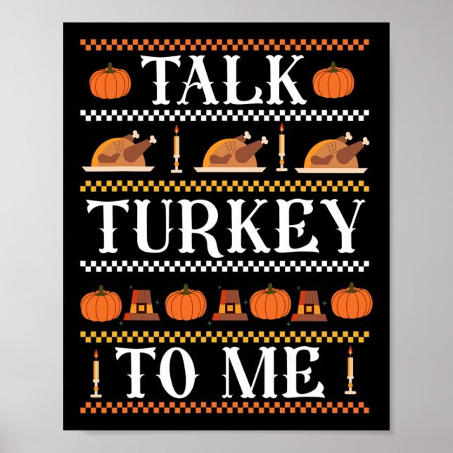 Ugly Erntedank Funny Sprich Türkei zu Fall Poster (Vorne)