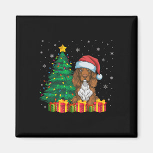 Ugly Field Spaniel Weihnachtsmannmütze Weihnachtsl Magnet
