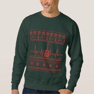 Ugly Frohe Weihnachts Pullover akustische Gitarre