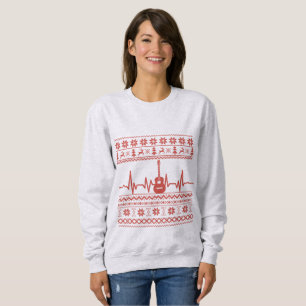 Ugly Frohe Weihnachts Pullover akustische Gitarre