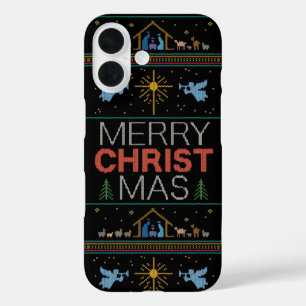 Ugly Frory Christmas Sweater elegant - Religiös iPhone 16 Hülle