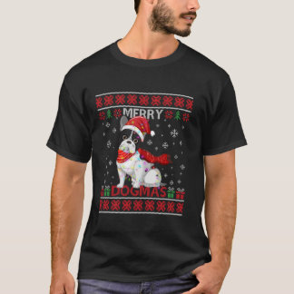 Ugly Funny Merry Dogmas French Bull Hund Weihnacht T-Shirt