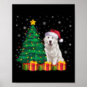 Ugly Great Pyrenäen Weihnachtsmannmütze Weihnachts Poster