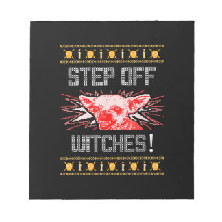 Ugly Halloween Sweater Chihuahua treten Hexen ab Notizblock