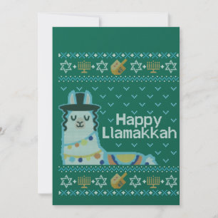 Ugly Hanukkah Llama Llamakkah Einladung
