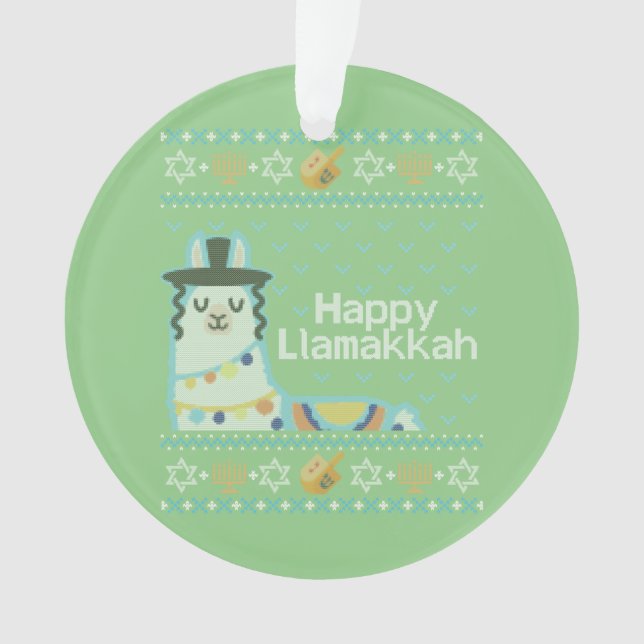 Ugly Hanukkah Llama Llamakkah Ornament (Vorderseite)
