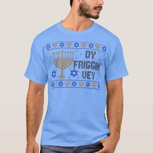 Ugly Hanukkah Pajama Menorah Oy Vey jüdisch T-Shirt