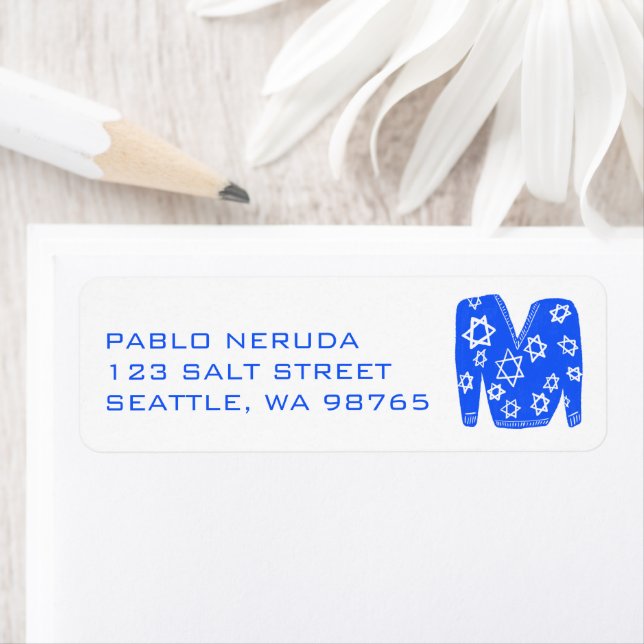 Ugly Hanukkah Sweater Cute CUSTOM Mailing Address (Insitu)