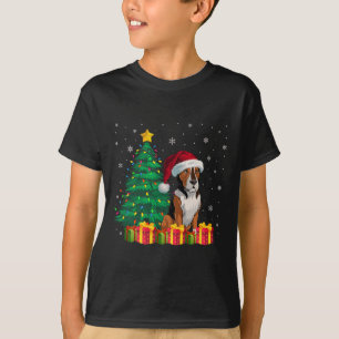 Ugly Heeler Weihnachtsmannmütze Weihnachtsleuchten T-Shirt