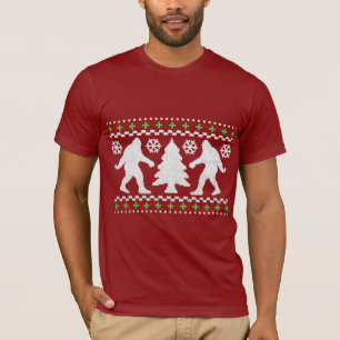 Ugly Holiday Bigfoot Christmas Sweater T-Shirt