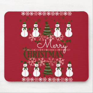 Ugly Holiday Sweater Frohe Weihnachten Mousepad
