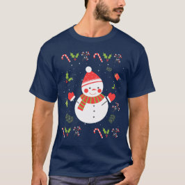 Ugly Holiday Sweater Niedlich Snowman T-Shirt