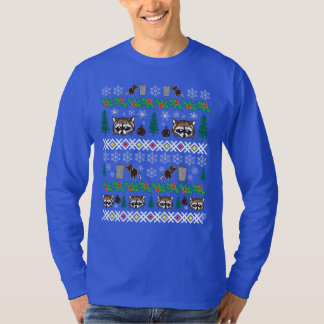 Ugly Holiday Weihnachts Racoon T-Shirt