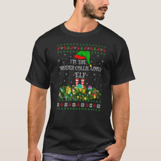 Ugly I bin die Grenze Collie Elf Weihnachten T-Shirt
