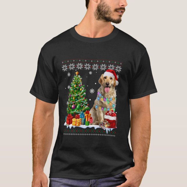 Ugly Labrador Retriever Dog Weihnachtsmannmütze Ch T-Shirt (Vorderseite)