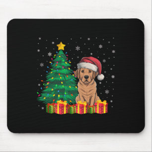 Ugly Labrador Weihnachtsmannmütze Weihnachtsleucht Mousepad