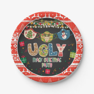 Ugly Mask Weihnachtsgebäck Party Plate Pappteller
