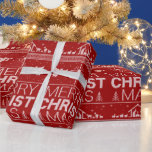 Ugly Merry CHRISTmas Sweater Christlich Red White Geschenkpapier<br><div class="desc">BTW - Dies ist die Version mit der perfekten Naht. Machen Sie ein Modestatement in Verpackungspapier mit unserer Version von "The Ugly Christmas Sweater" trifft das Christentum. Der Geschenkempfänger wird höchstwahrscheinlich Karo haben, ob es wirklich Strick ist. Wir sagen ständig "Frohe Weihnachten", aber wir vergessen den Ursprung der Worte. Dieses...</div>