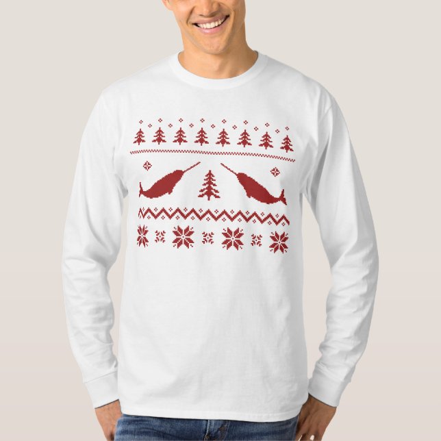 Ugly Narwhal Weihnachtssüßer T-Shirt (Vorderseite)
