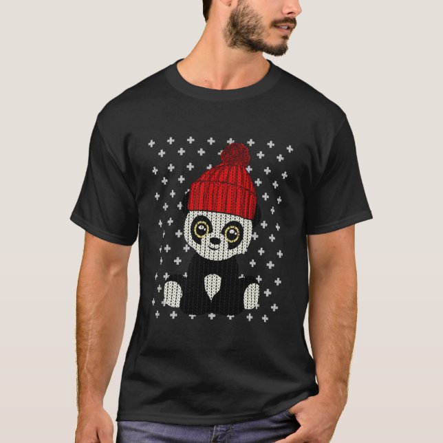 Ugly Panda Bear Santa X-Mas T-Shirt (Vorderseite)
