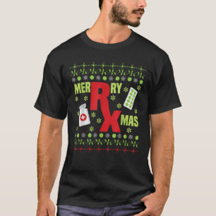 Ugly Pharmacist Christmas Pharmacy Tech Funny T-Shirt
