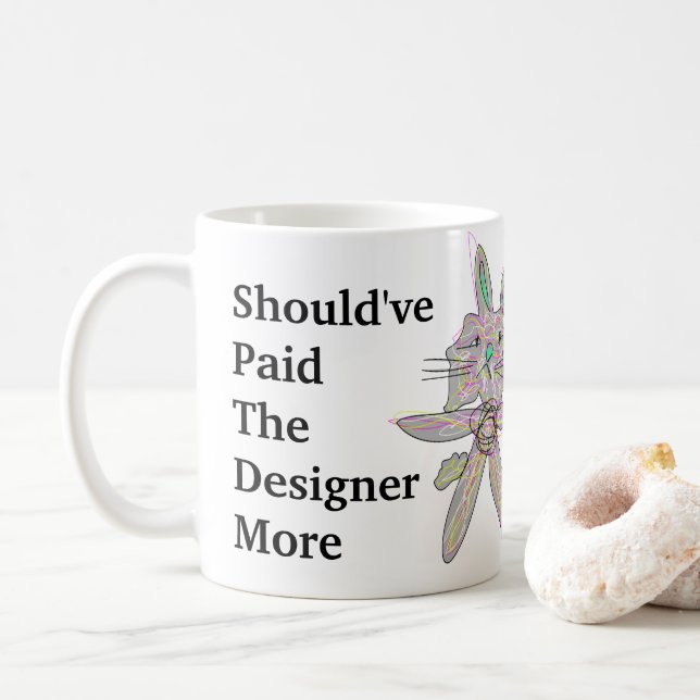 Ugly Rabbit Pay Designer mehr Kaffeetasse (Mit Donut)
