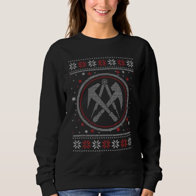 Ugly Roofer Motif Christmas Time Christmas Eve Sweatshirt (Vorderseite)