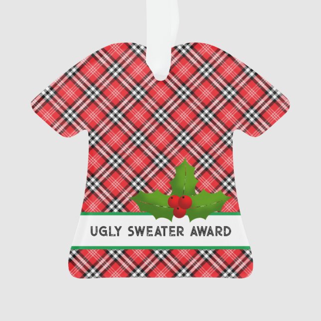 Ugly Sweater Award Jahr Festive Fun Gastgeschenk Ornament (Vorderseite)