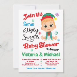Ugly Sweater Baby Shower Einladung