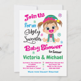 Ugly Sweater Baby Shower Einladung
