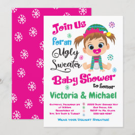 Ugly Sweater Baby Shower Einladung