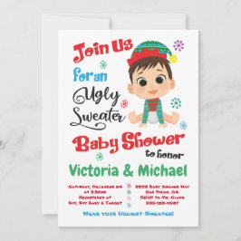 Ugly Sweater Baby Shower Einladung