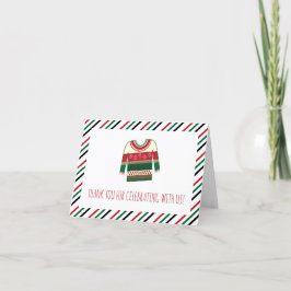 Ugly Sweater Baby Showflat Danke Karte