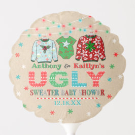 Ugly Sweater Christmas Baby Dusche Ballon