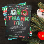 Ugly Sweater Christmas Baby Dusche Dankeskarte<br><div class="desc">Danke in Stil mit diesen lustigen und trendigen Baby Dusche danke Karten. Die Vorlagenformulierung ist einfach zu personalisieren und Ihre Familie und Freunde werden begeistert sein,  wenn sie diese fantastischen Dankesworte erhalten.</div>