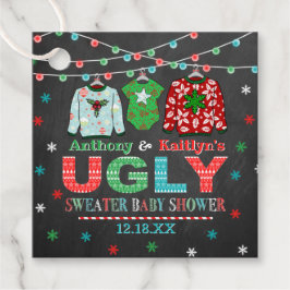 Ugly Sweater Christmas Baby Dusche Geschenkanhänger